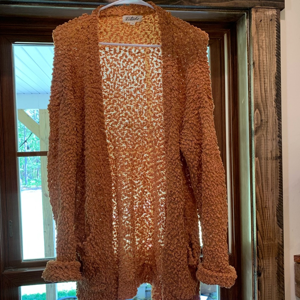Long Sweater, beautiful fall pumpkin color.